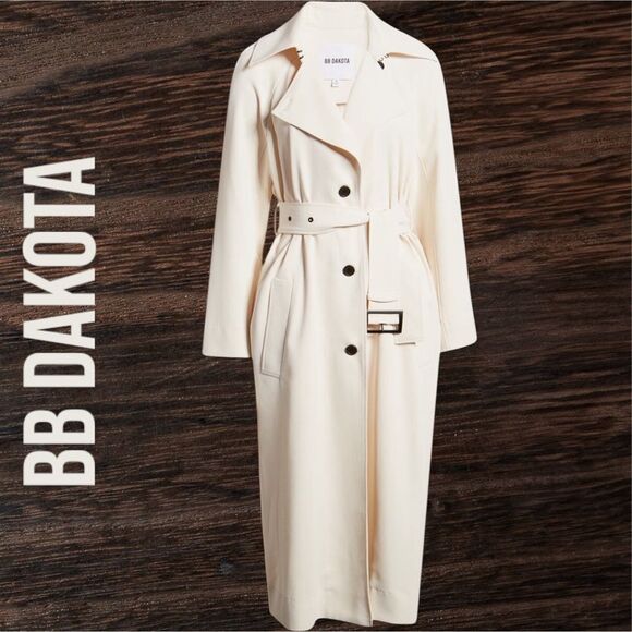 BB DAKOTA Women’s I Spy Textured Twill Light Weight Trench Coat in the Size S - Picture 10 of 16